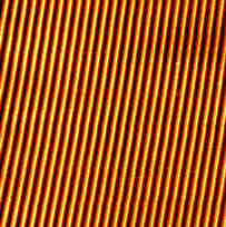 Ergebnis einer 1D-Intensitätsgradienten-Lichtmaske unter AFM (Draufsicht)