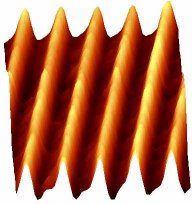 Ergebnis einer 1D-Intensitätsgradienten-Lichtmaske unter AFM (3D-Ansicht)