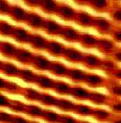 AFM-Bild aus der Überlagerungszone zweier Wellen für Blauverstimmung